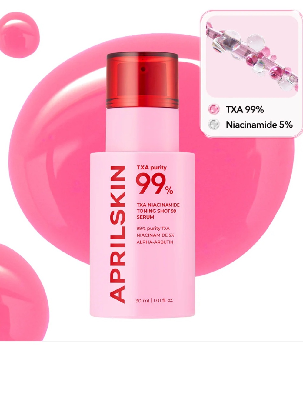 99% TXA Niacinamide Toning Shot Serum - Pink